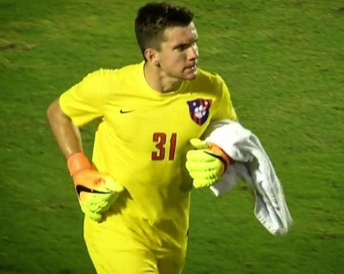 Joaquin (Ximo) Miralles playing as goalkeeper for Clemson
