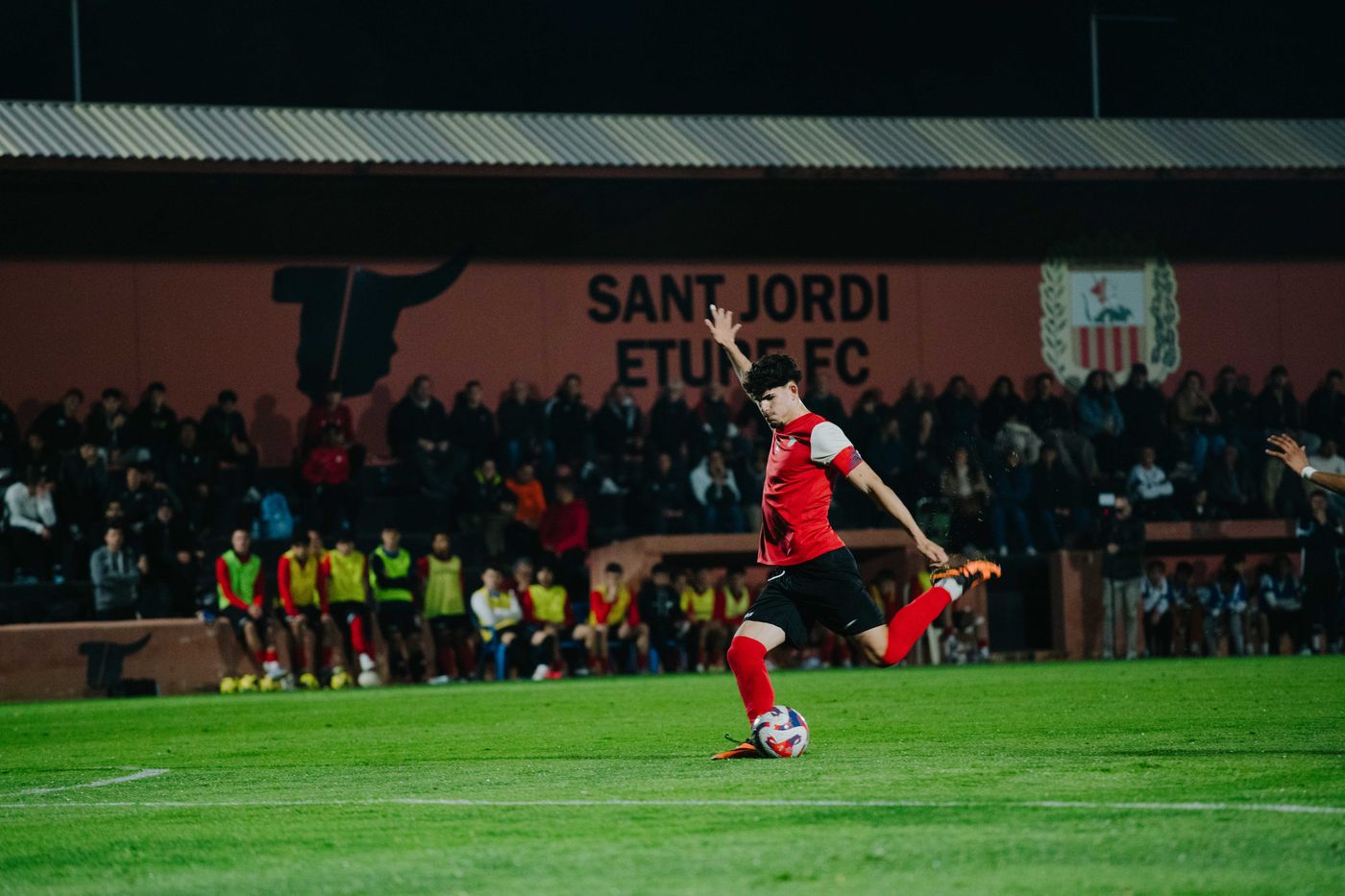 ETURE FC player at Sant Jordi Stadium
